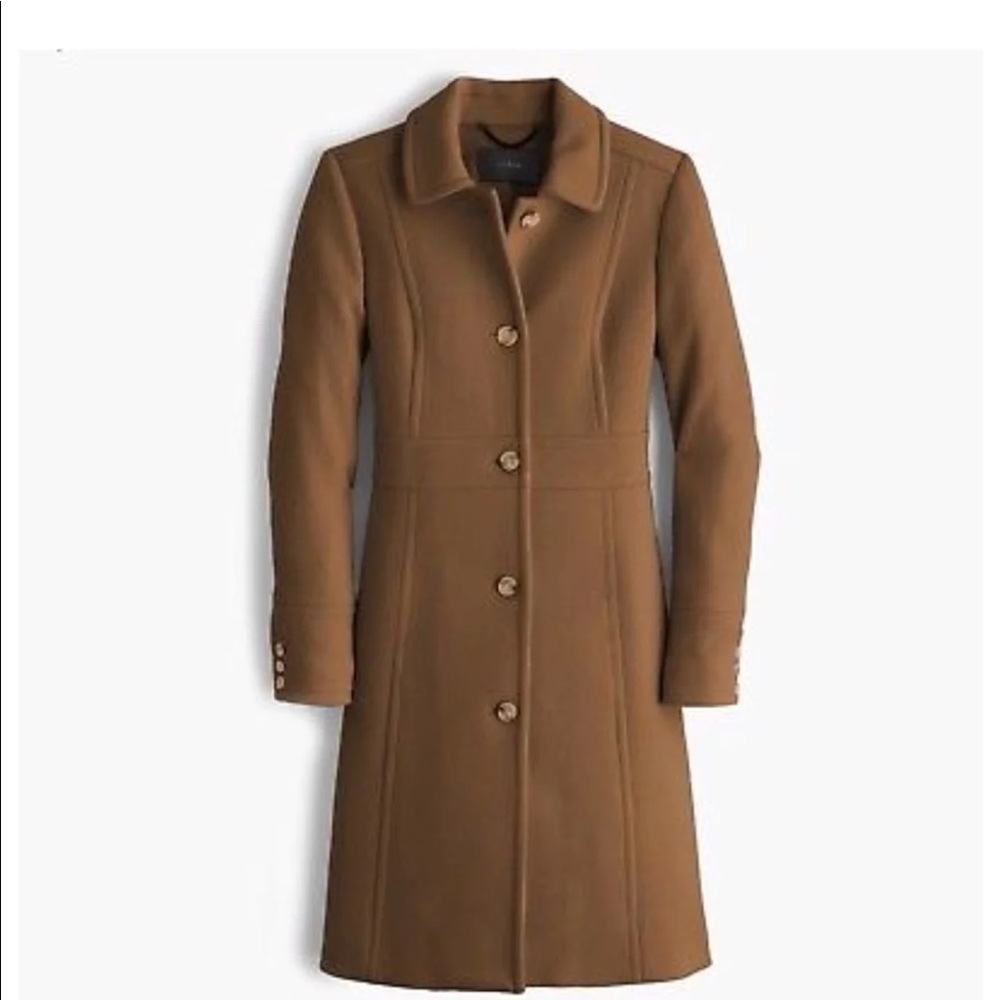 J crew Double cloth lady day coat In Twig